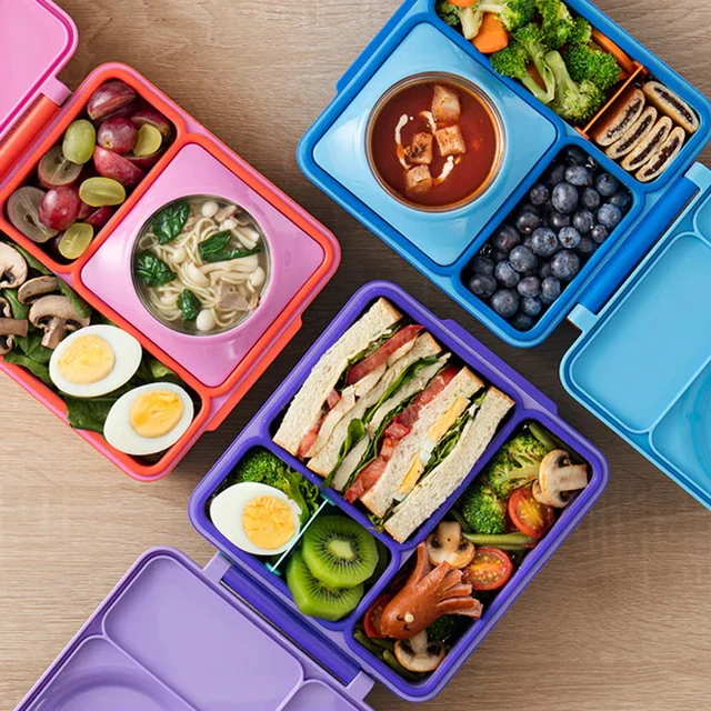 OmieBox Bento Box for Kids - Insulated Lunch One Size, Blue Sky