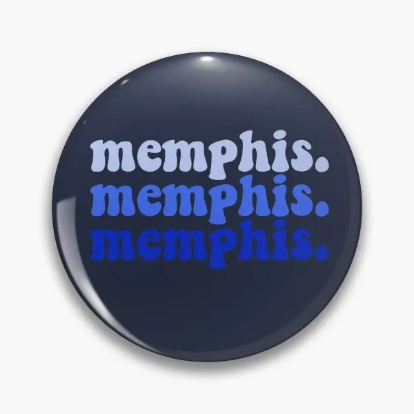 Memphis Memphis Memphis Shades Of Blu Soft Button Pin Badge Cute Metal Hat Spilla Creativa Regalo Divertente Spilla Decor Women