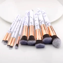 Deluxe 7 - Piece Makeup Brush Collection - Travel - Friendly Gift Set (10pcs - 1)