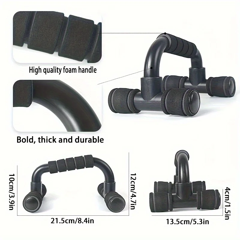 1 pair of push up stands, chest and arm training, anti slip, muscle strength training, sports and fitness accessories