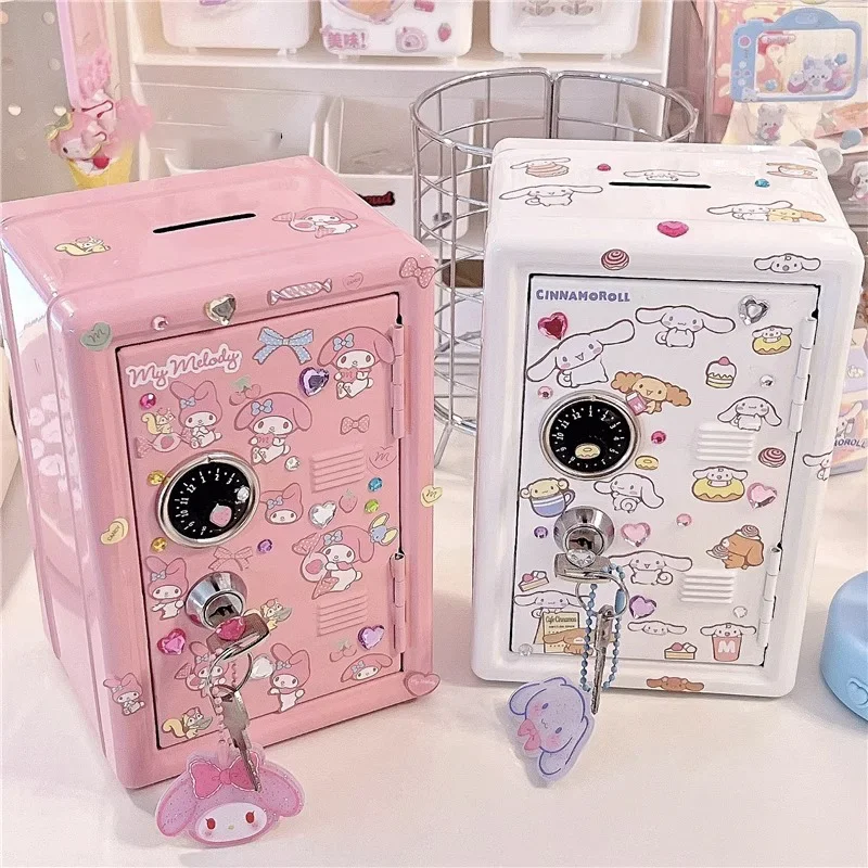 

Miniso Sanrios My Melody Cinnamoroll Piggy Bank Cartoon Anime Pochacco Cute Mini Key Safe Deposit Children Cute Toys