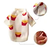 Soft Pet Dog Sweater Cotton Winter Puppy Clothes for Pet Small Dog Clothing French Fries Printed High Quality Design Pet Jacket 2