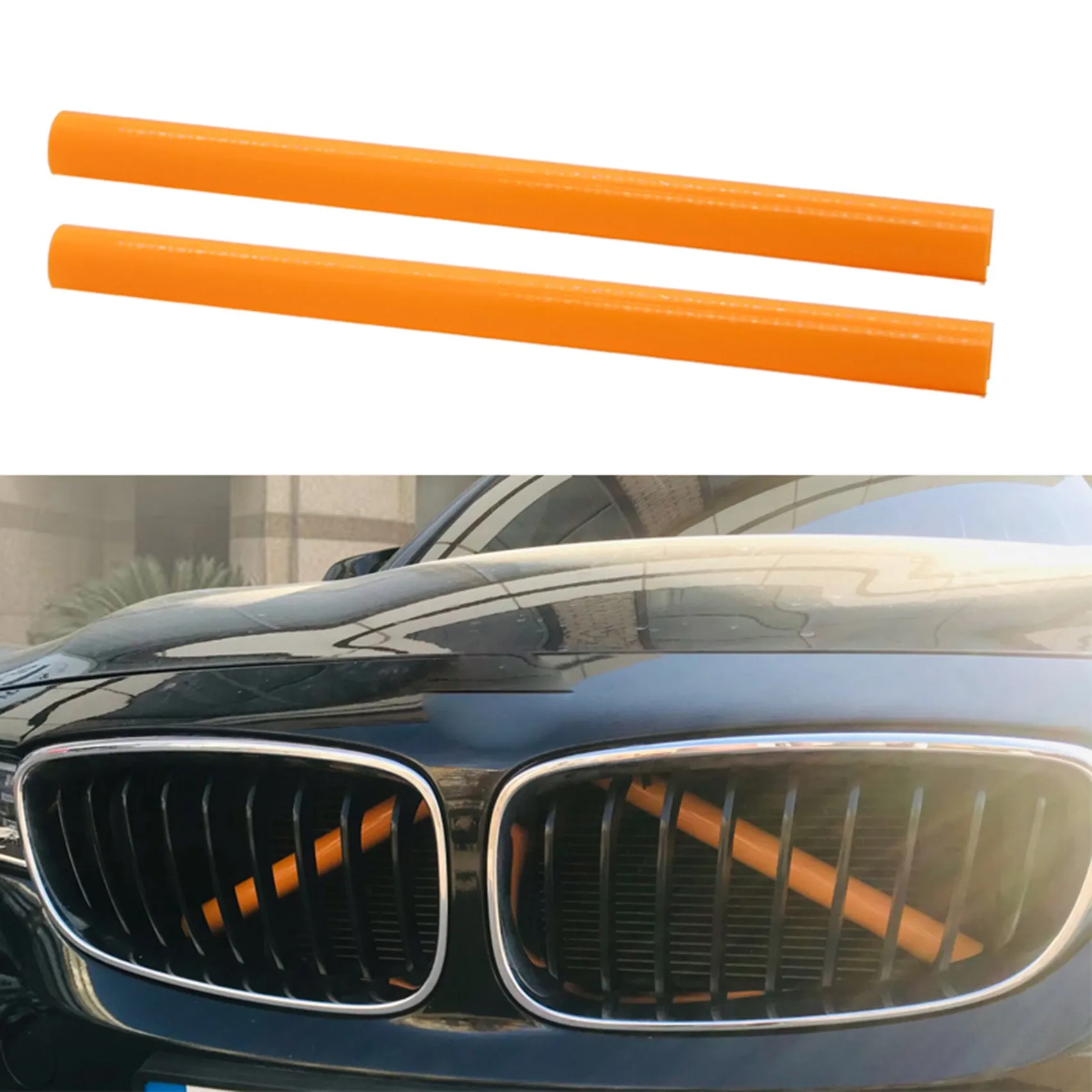 자동차 전면 그릴 삽입 트림 스트립, 스포츠 스타일 그릴 트림 스트립 커버, BMW F20 F30 F31 F32 F34 F36 F21 레드, 2 개