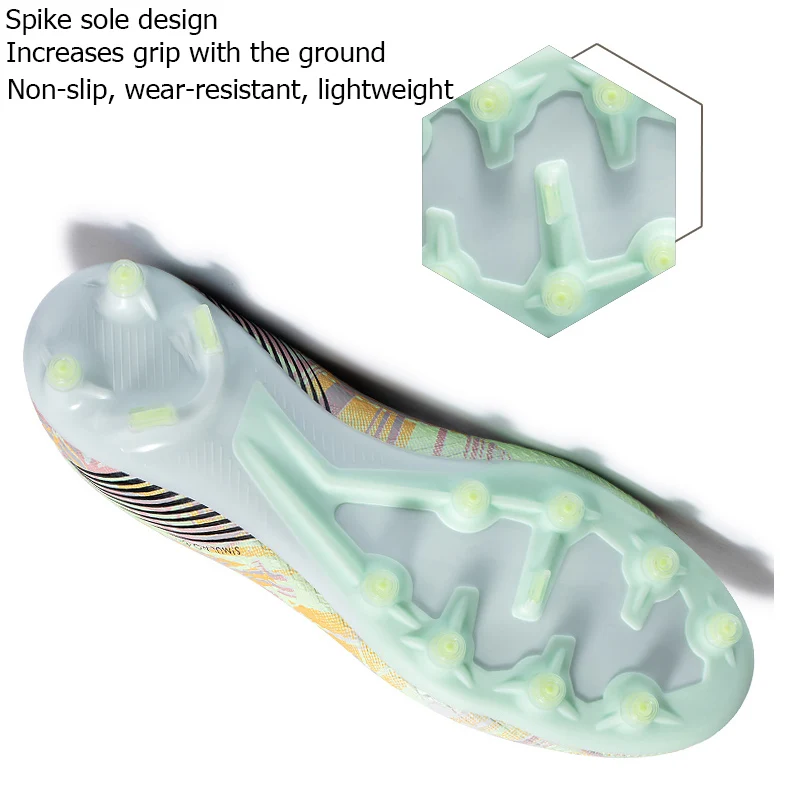 Men Soccer Shoes 2023 High Ankle Professional Lawn Football Boots Kids Boy Anti-Slip TF/FG Indoor Training Football Sneakers