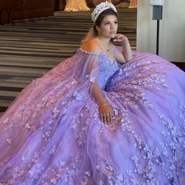 Blue Puffy Quinceanera Dresses Ball Gown Formal Tulle Sweet 16 Princes –  Siaoryne