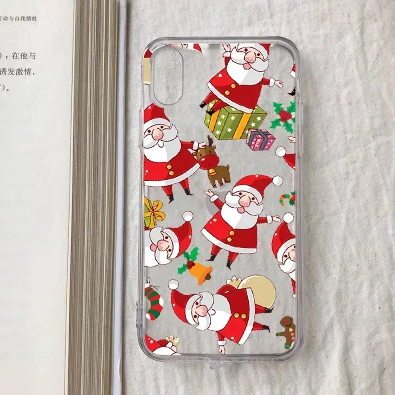 Festive New Year Santa & Reindeer Merry Christmas Phone Case Cover