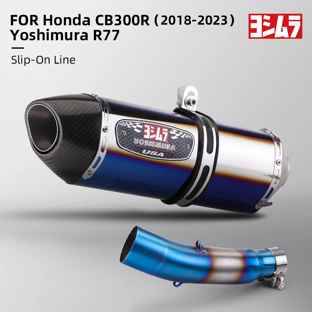 

Motorcycle modified exhaust R77/r77s carbon Slip On Line suitable for honda cb300r 2018-2023