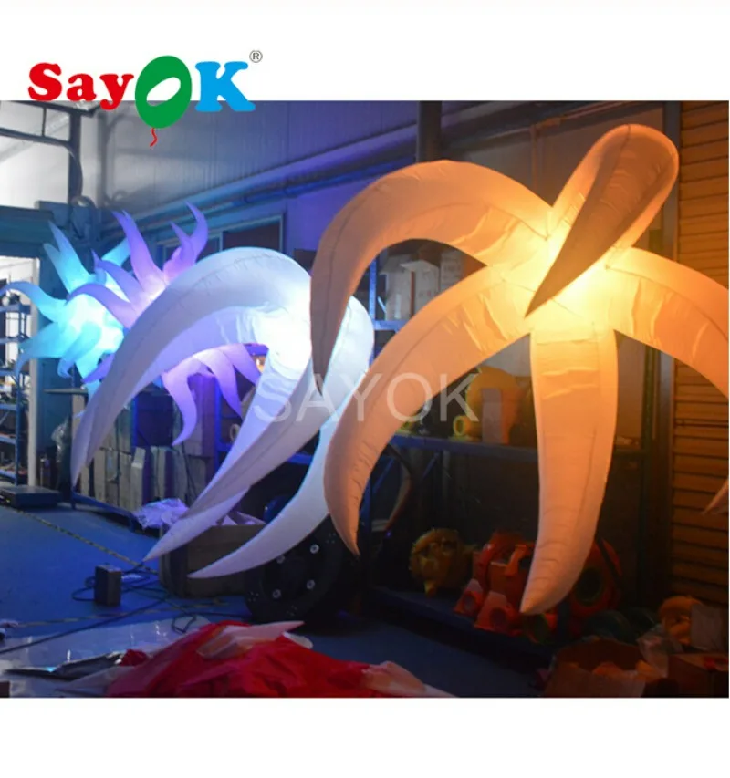 

1.8m Dia. Giant Inflatable Lighting Flower Balloon Inflatable Flower Led Decoration For Party Night Club Events Show Decor