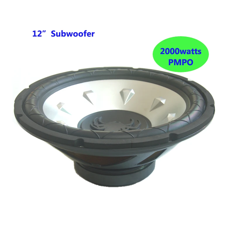 1Pc Subwoofer Per Auto Da 12 Pollici Potente Woofer Da 2000W 4 Ohm Bass Big Rubber Surround Edge Coating Cono Bass Speaker
