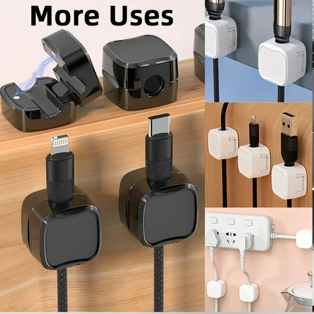 Adjustable Magnetic Adhesive Cable Clip Organizer for Desk and Various Occasions