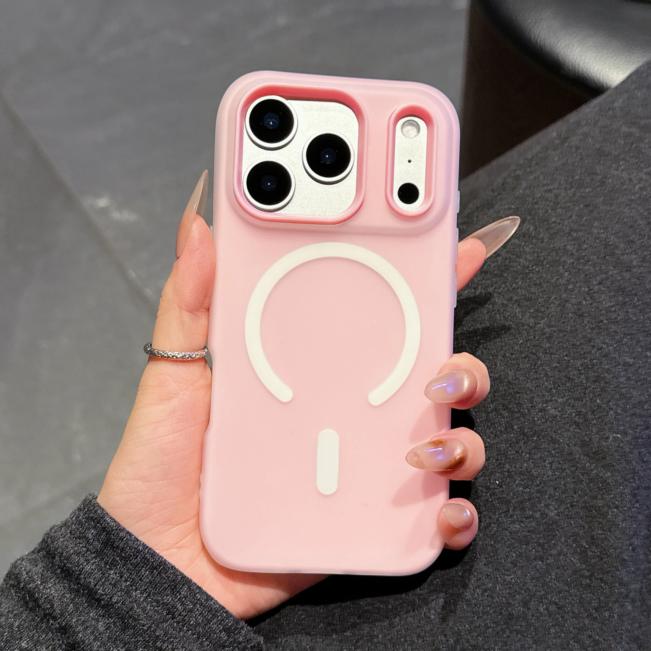 Candy Color Matte 2-in-1 Magnetic Wireless Charging Phone Case Cover