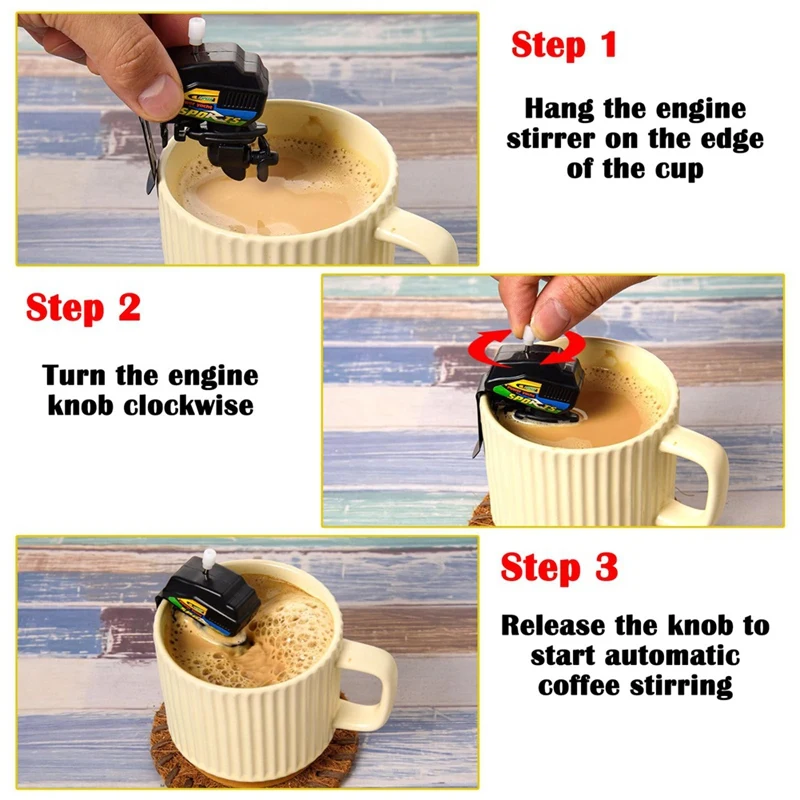 AU-Boat Motor Coffee Stirrer For Cup Wind Up Boat Motor Coffee Stirrer Novelty Boat Mixer For Make