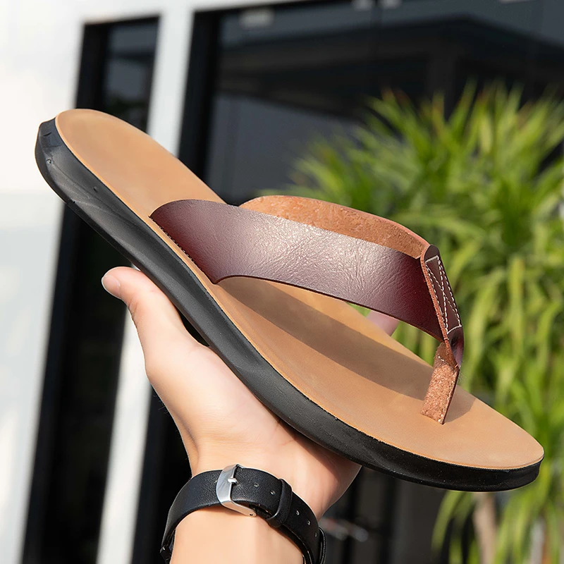 2022 New Italian Leather Flip flops For 