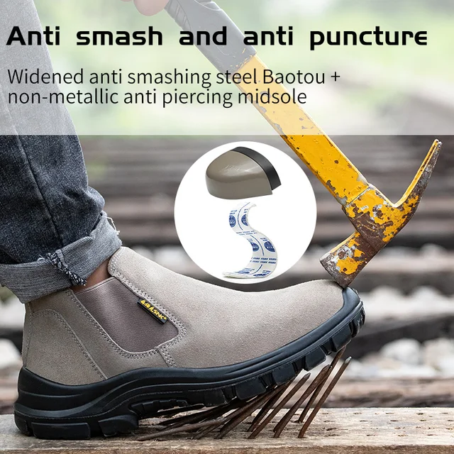 Botas con casquillo para hombre casquillo mujer industriales zapatos de trabajo seguridad hombre 2024 para dama tacticas vaquerass botines para caballero zapatos de trabajo seguridad hombre envío gratis - Imagen 2