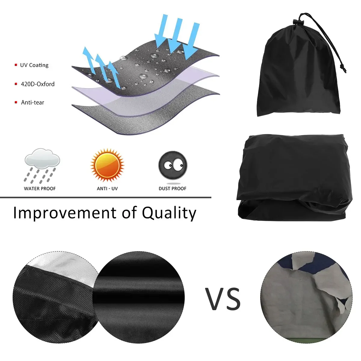 Grill Table Cover 420D Oxford Cloth Pizza Oven Table Cover for Patio Outdoor Kitchen Weatherproof Durable BBQ Gas Grill