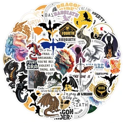 10/30/60/120PCS Cool Fourth Wing Anime Cartoon Stickers DIY Waterproof Phone Laptop Skateboard Luggage Guitar Joke Sticker Gift