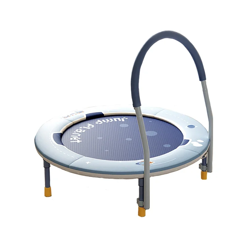 

36" Kids Trampoline Foldable Indoor Toddler Fitness Jumping Trampoline Adjustable Armrests Bearing 100KG Baby Exercise Toys Gift