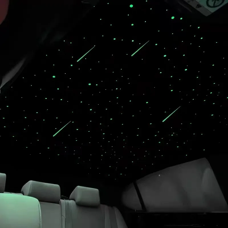 Nascosto Dinamicamente Flash Star Light + Meteor 2 In 1 Led Pmma Fiber Atmosphere Star Sky Roof Light Kit Per La Decorazione Dell'Auto