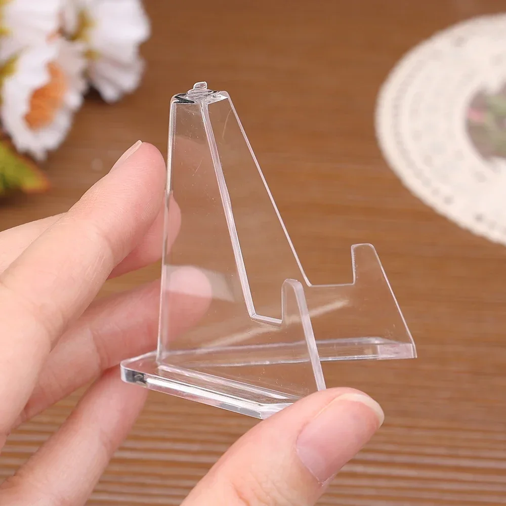 1-30Pcs Clear Acrylic Coin Display Stand Holders Small Easel Rack Trading Card Holder Support For Kpop Idol Card Organizer card holder card display stand coin display stand