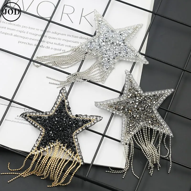 32 Toppe Termoadesive A Stella Argento - Per Jeans, Cappelli, Borse E Abiti Con Strass - Foto 3