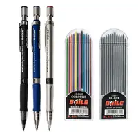 High-quality Mechanical Pencil Switchable Drawing Without Sharpening 2.0mm Pencil Lead Color Kawaii Study Test Supplies