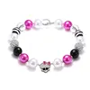 New Style Halloween Skeleton Necklace Fashion Punk Gothic Pink Bow-Knot Skeleton Comedy Animation Series Pendant Necklace Gifts 3