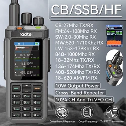 High - Power Ham Radio with Cross Band Repeater and Multi - Band Functionality, 1024 Channels, USB - C for EURO