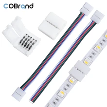 

5pcs LED Strip Quick Connectors 10mm 5 pin Free soldering Angle Connection Terminal for single SMD 5050 IP20 RGBW Strip Lights