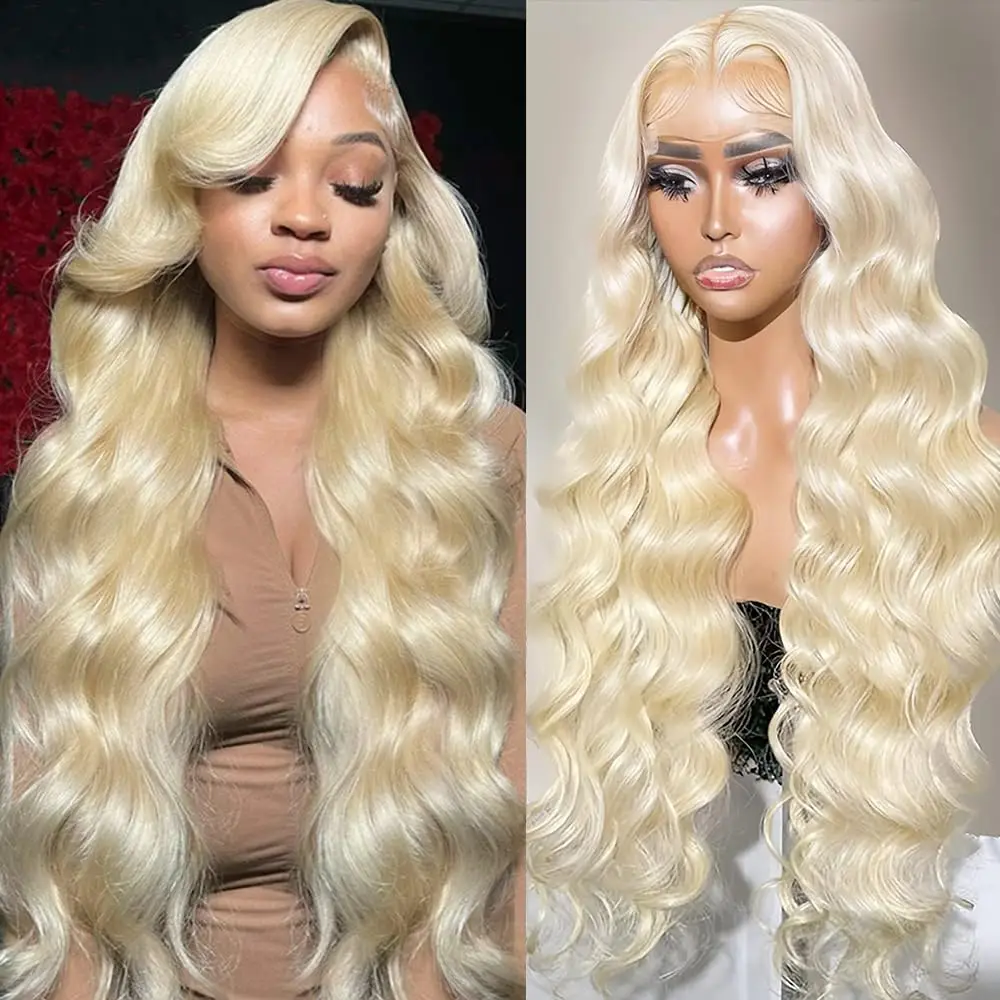 

613 Honey Blonde 13x6 Transparen Lace Front Human Hair Wigs Brazilian 180% Body Wave Colored 13x4 Lace Frontal Wig For Women