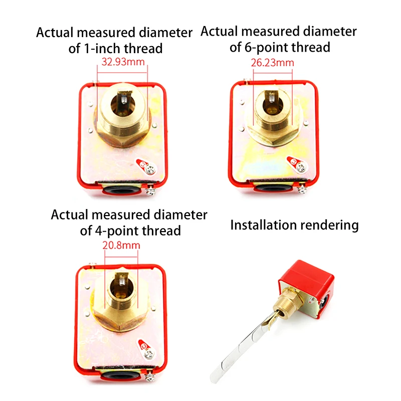 Paddle Water Pump Flow Sensor Switch Water Flow Switch HFS-25 HFS-20 HFS-15 NPT 1" 1/4" 1/6" Liquid Level Controller