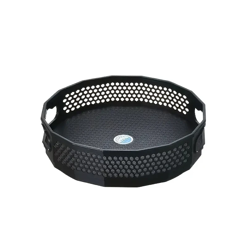 1pc360 ° rotating plastic storage rack bathroom bathroom storage rack kitchen food oil seasoning bottle storage rack fruit tray 5