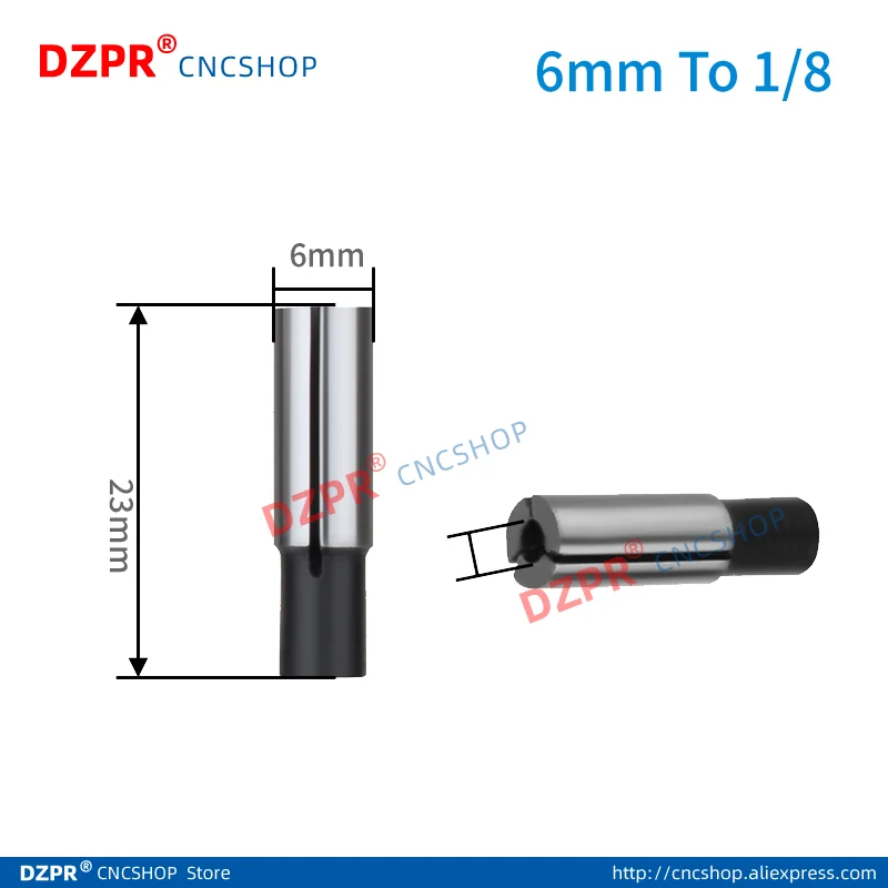 6 Mm Collet 6mm To 3.175mm Precision Engraving Bit CNC Router Tool ...