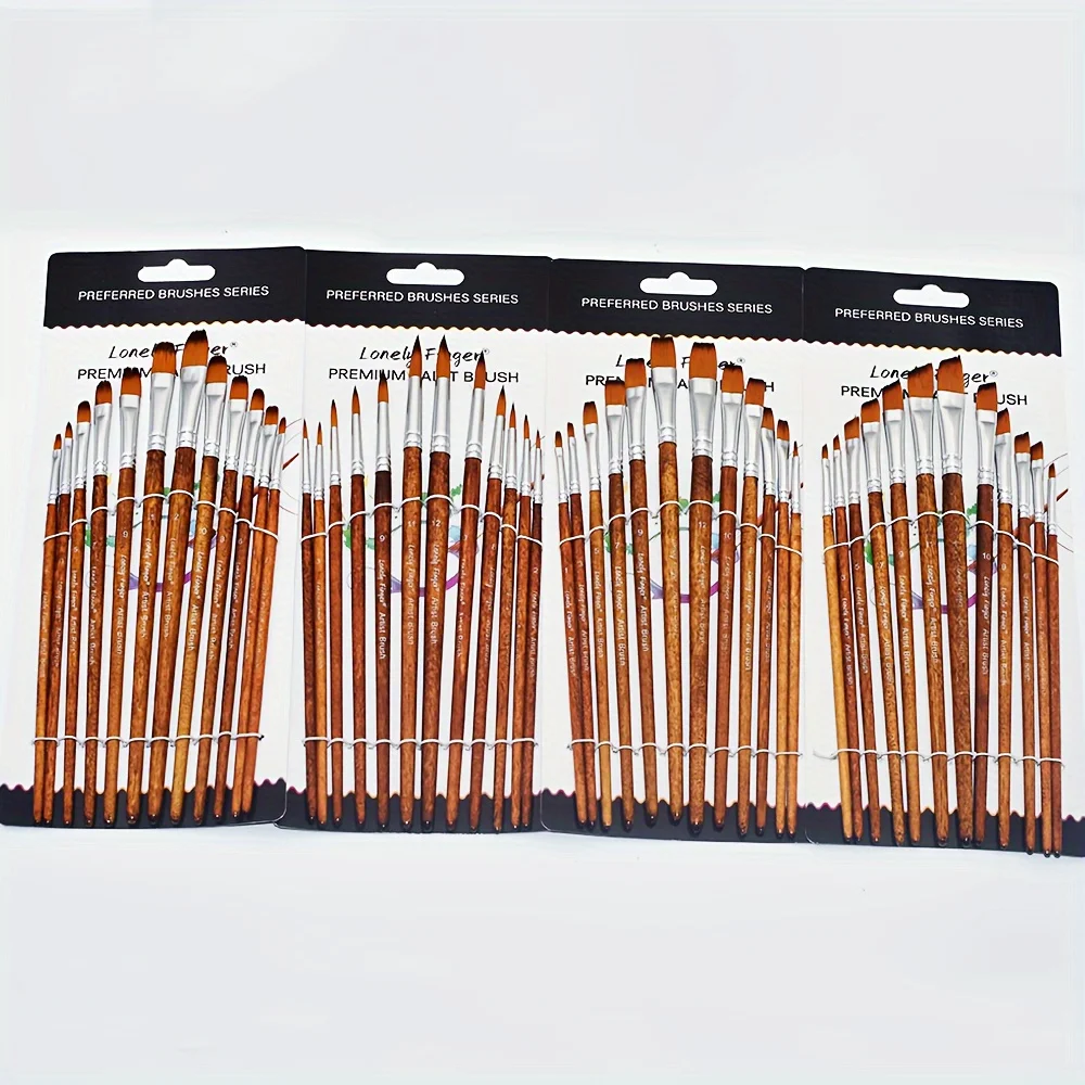 مجموعة فرش طلاء فنية احترافية مكونة من 48 قطعة تتض...