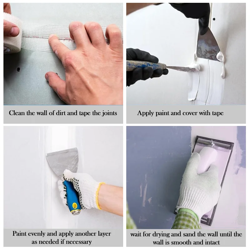 25m Glass Fiber Self-adhesive Mesh Tape Wall Crack Repairing Joints of Drywall Thermal Decorative Mesh Seam Tape Anti-cracking glass fiber mesh tape