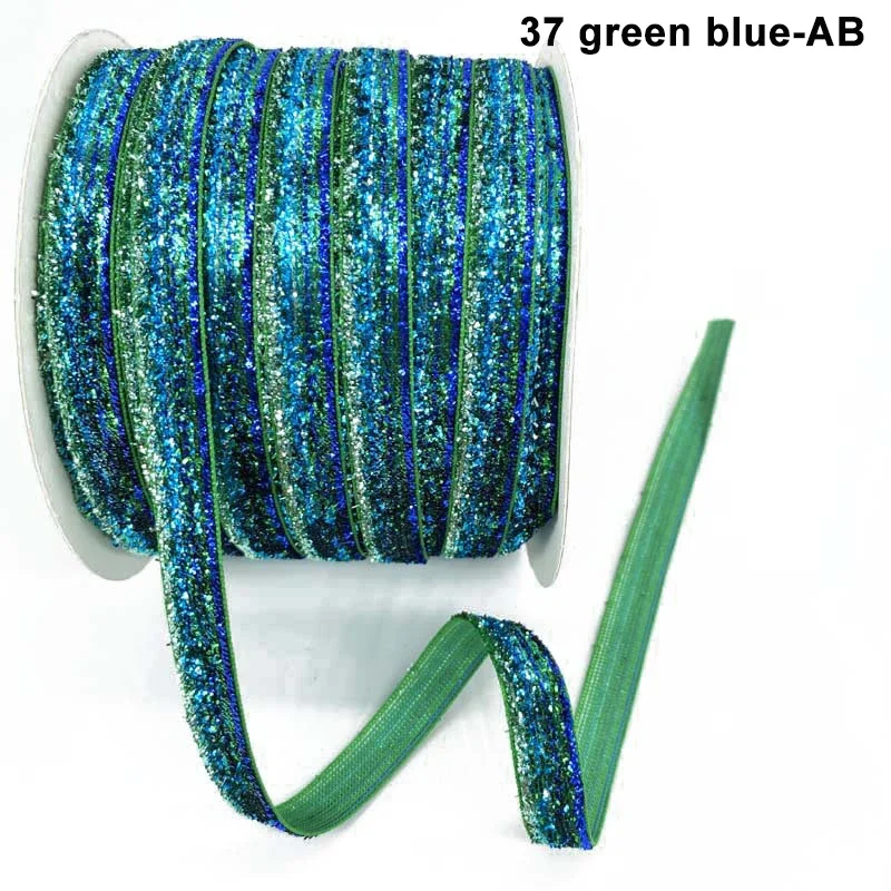 Multicolor Shimmer Glitter Velvet Ribbon for DIY Crafts and Decorative Wrapping