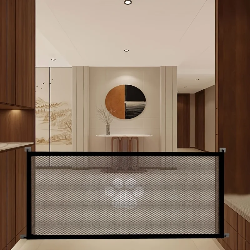 Pet Playpen Fence 1Pcs Pet Staircase Door Fence Net Partition Net Portable Cat Dog Indoor Obstacle Protection Fence Cat Screen Pet Supplies