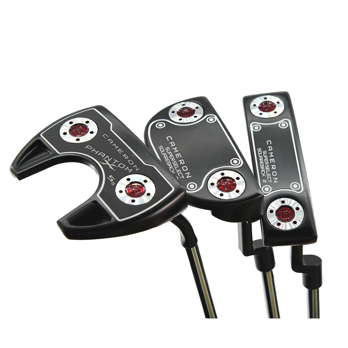 Squareback PhantomX Straight Semicircle Cowhorn Golf Putters 32-35 Inch Steel Shaft With Head Cover