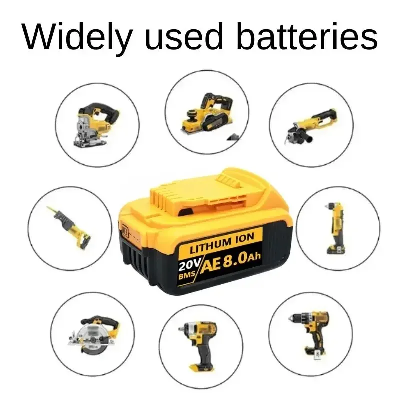 DCB200 20V 12000mAh Lithium Replacement Battery For Dewalt 18V DCB184 DCB200 DCB182 DCB180 DCB181 DCB182 DCB201 DCB206 5