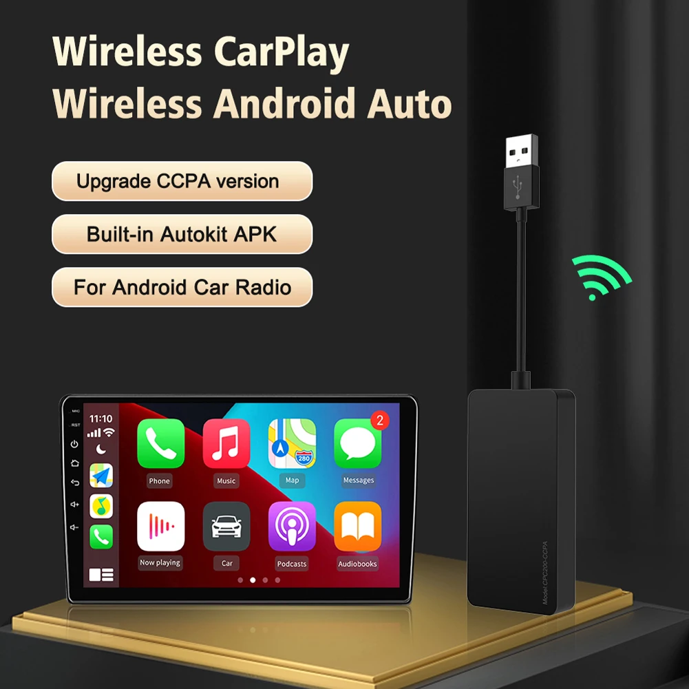 

USB проводной/беспроводной автомобильный адаптер CarPlay, проводной/беспроводной автомобильный адаптер Android Mirrorlink Bluetooth, автомобильное подключение для Android, автомобильная стереосистема