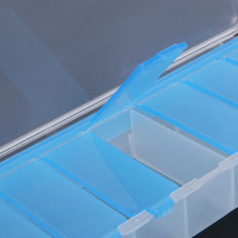 Blue Waterproof 7 Compartment Pill Box Medicine Storage Case