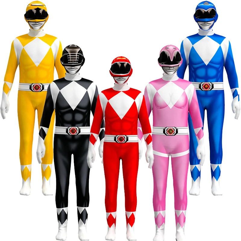 Adult Kids Power Morpher Superhero Samurai Sentai Shinkenger Rangers Cosplay Fantasia Maschera Costume Di Halloween Per Uomo Ragazzo