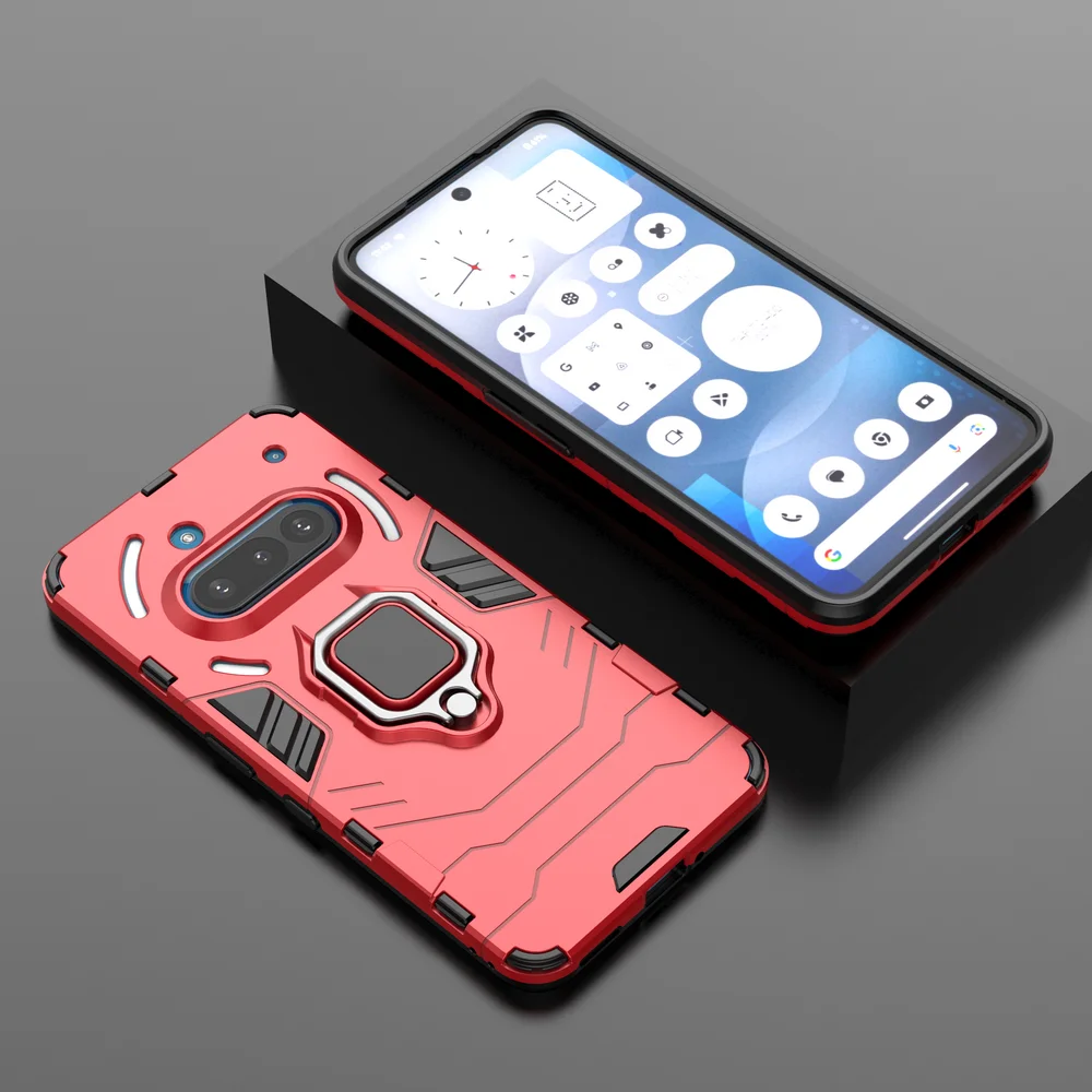 2-in-1 Ring Holder Heavy Duty Phone Case with Hard PC TPU Material