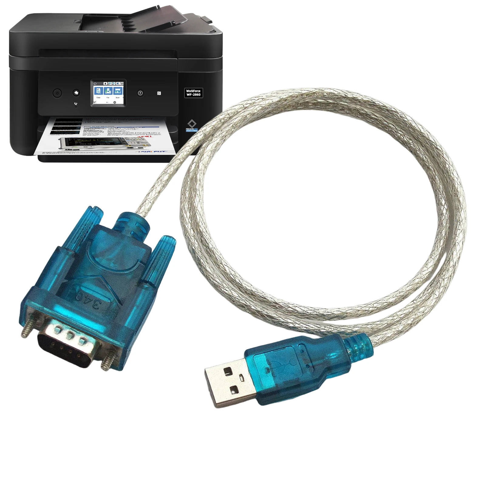 RS232 COM PDA DB9 9 Pin to USB 2.0 Cable Adapter USB to Serial Port Chip CH340 WCH Fit for Windows 7 8.1 10 11 XP Vista Mac OS