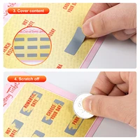 1000PCS 10mm*50mm Gray Adhesive Scratch Off Sticker DIY Manual Hand Made Scratch Card 5