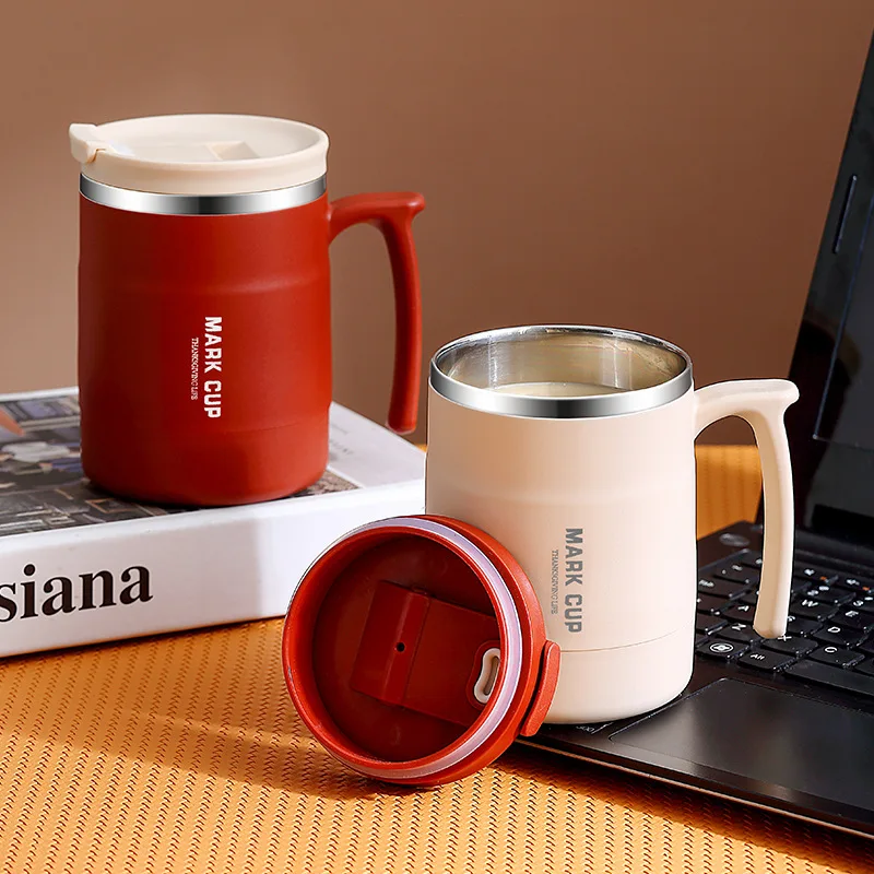 

304 portable coffee cup insulation with spoon cover office water cup