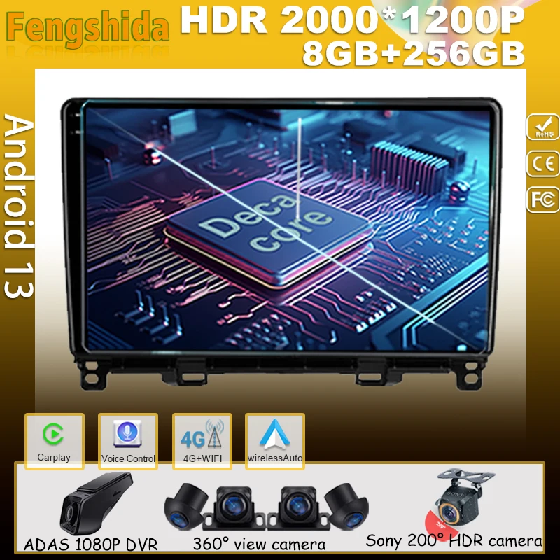 

Автомобильное видео Android для Honda Jazz 4 2020-2021 автомобильное радио No 2din проигрыватель сенсорный экран головное устройство навигация Bluetooth Стерео DVD BT