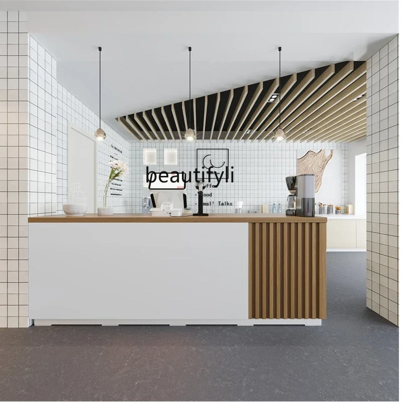 

Small Simple Modern Bar Beauty Salon Milk Tea Shop Cashier Clothing Barber Shop Light Luxury Reception Desk