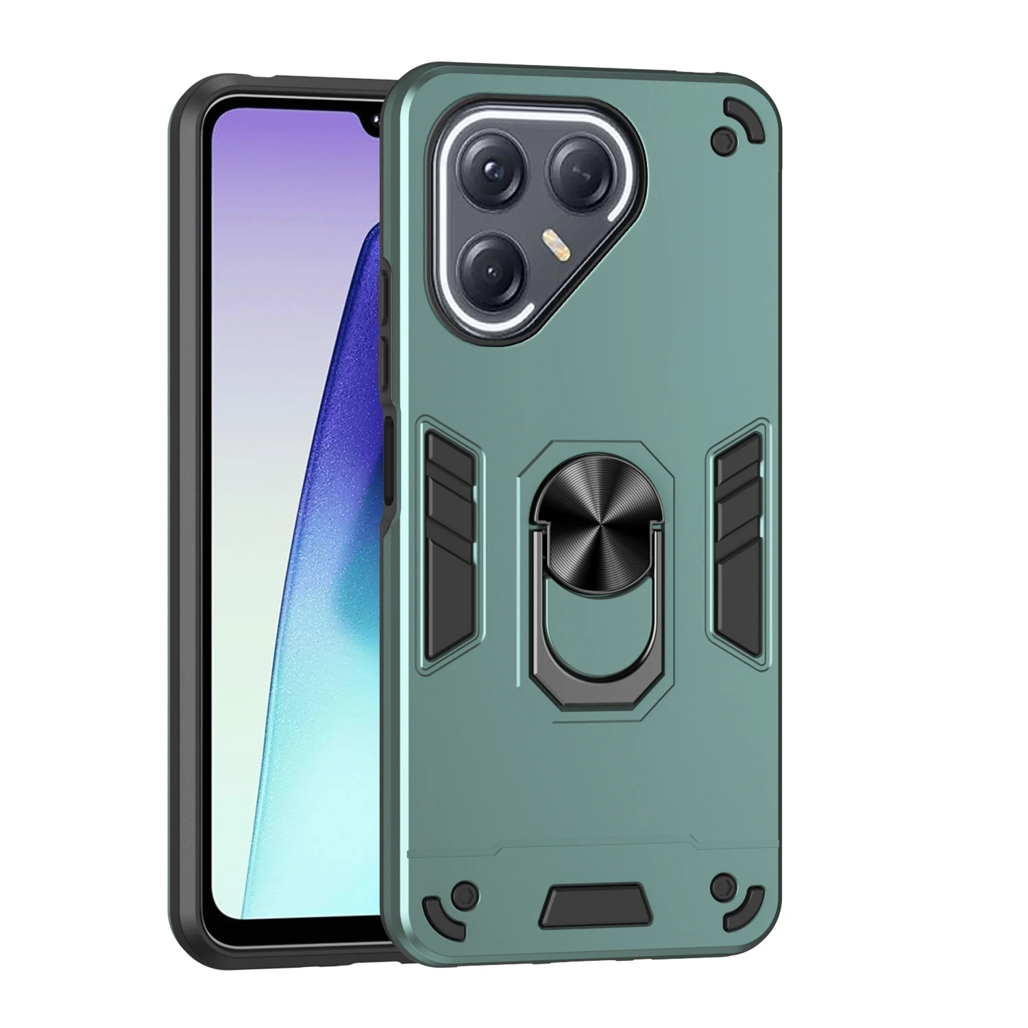 Ultra Armor Magnetic Holder Shockproof Phone Case - Silicone Back Cover with Bracket