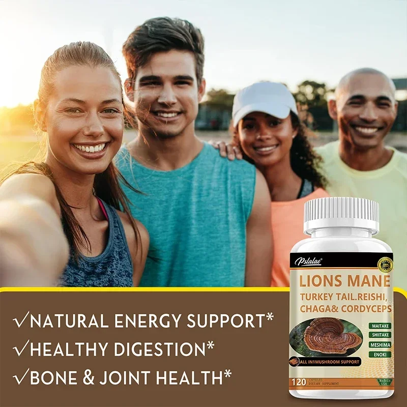 Lion's Mane Benefit Brain & Memory Immune Gain Energy Support Mood and Stress