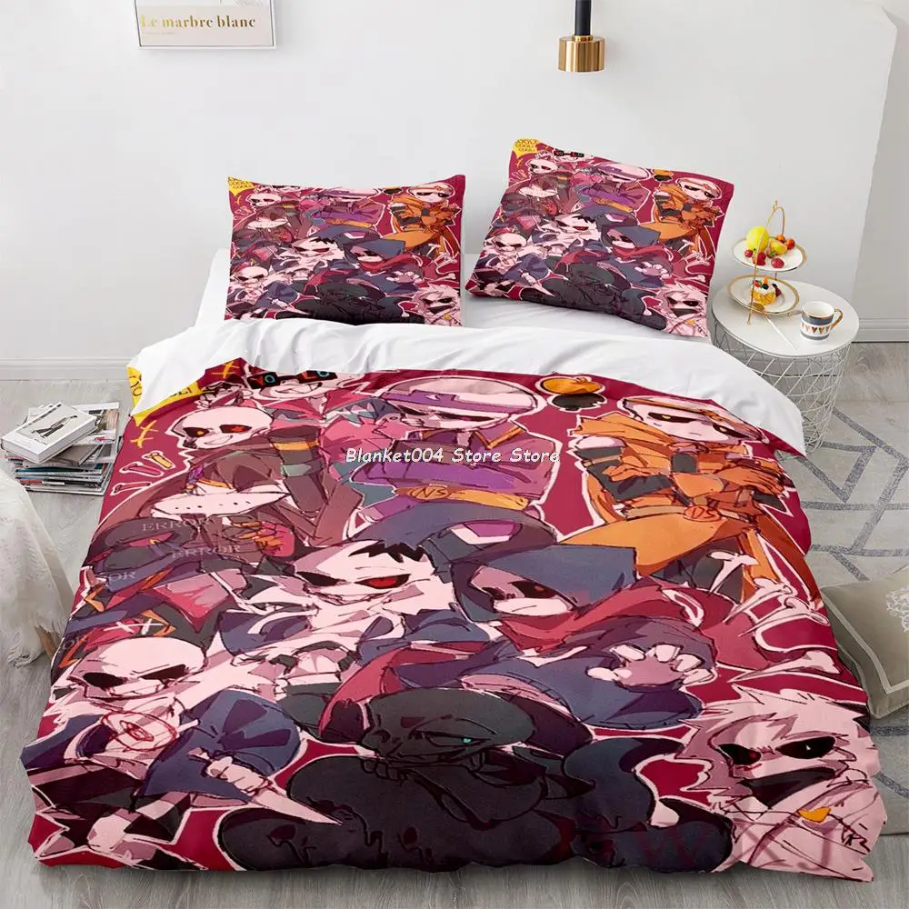 

Undertale Bedding Set Single Twin Full Queen King Size Frisk Sans Anime Bed Set Aldult Kid Bedroom Duvetcover Sets 3D Print 013